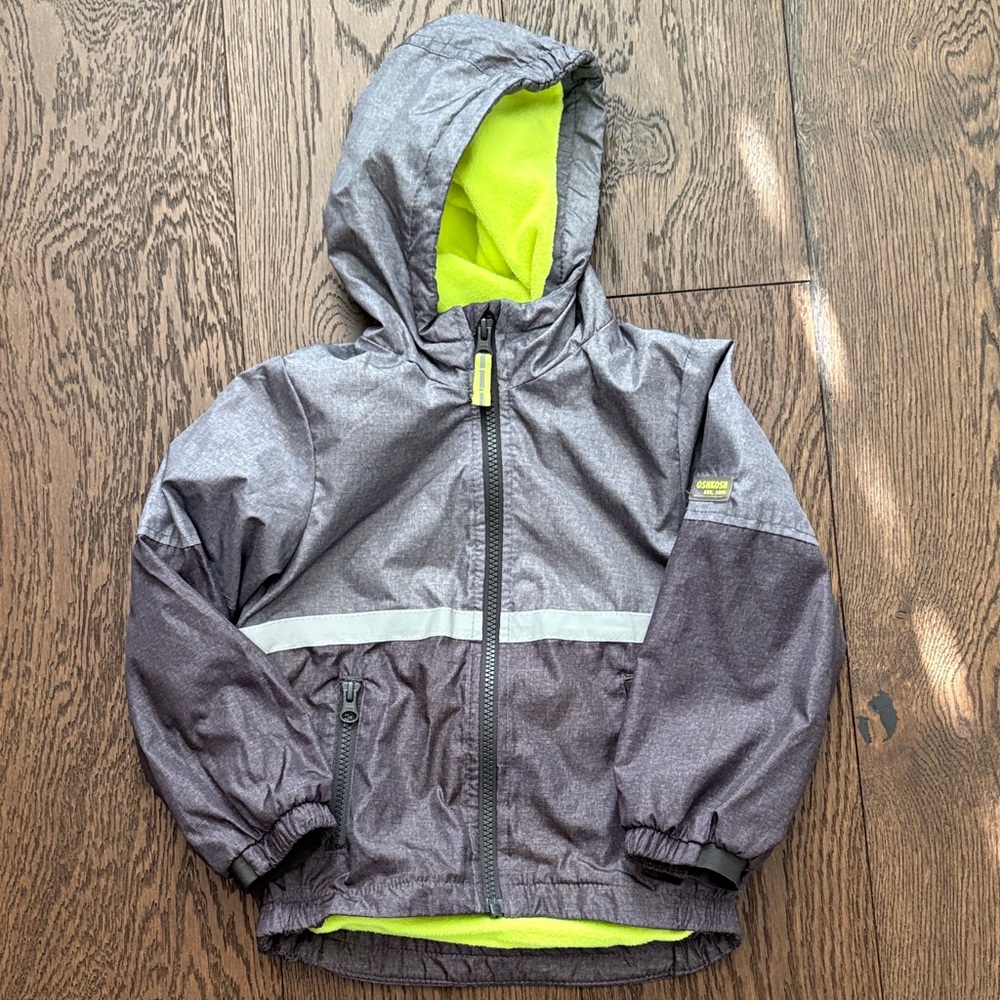 OshKosh B'gosh Gray Jacket with Neon Accents